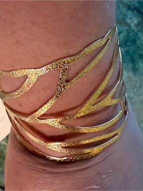 Bohemian style hollowed-out Leaf Ring and Bracelet Set
